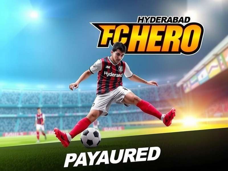 Hyderabad FC Hero gameplay screenshot showing football action